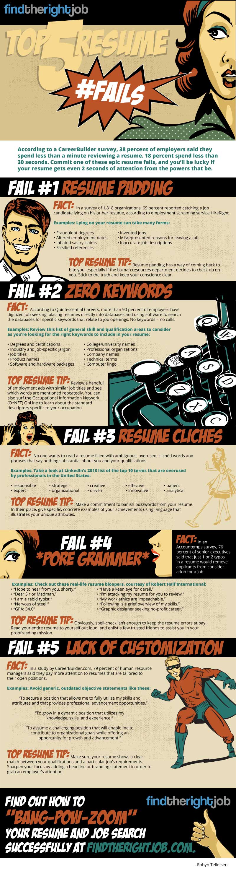 Top 5 Resume Fails (infographic)