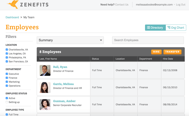 Zenefits for Managers - Employees